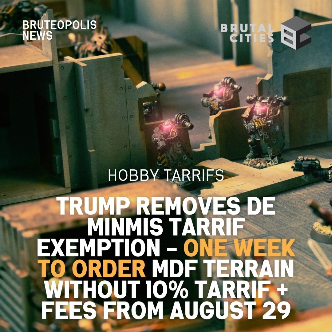 tariffs tabletop miniature wargaming