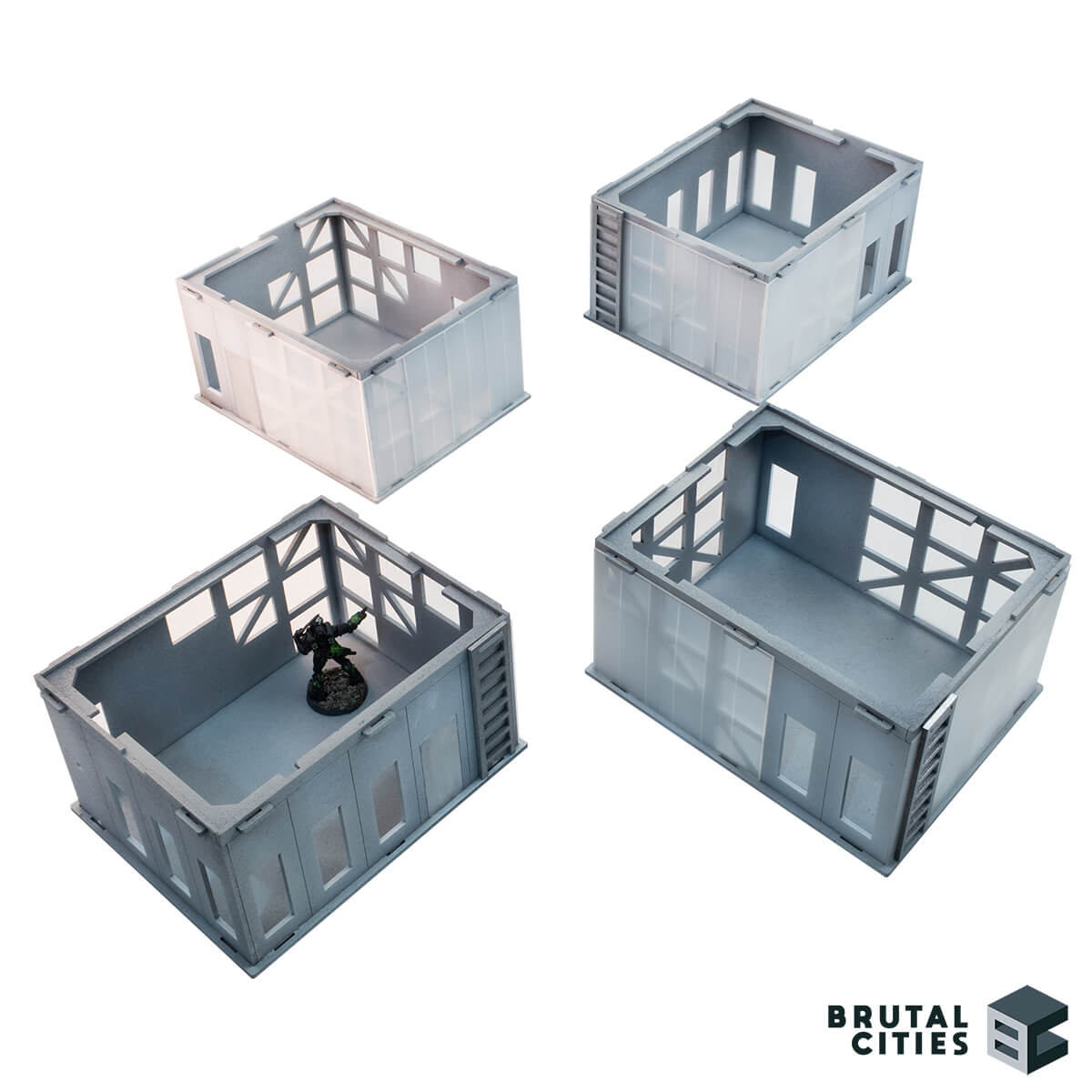 28mm terrain sci fi modules medium white