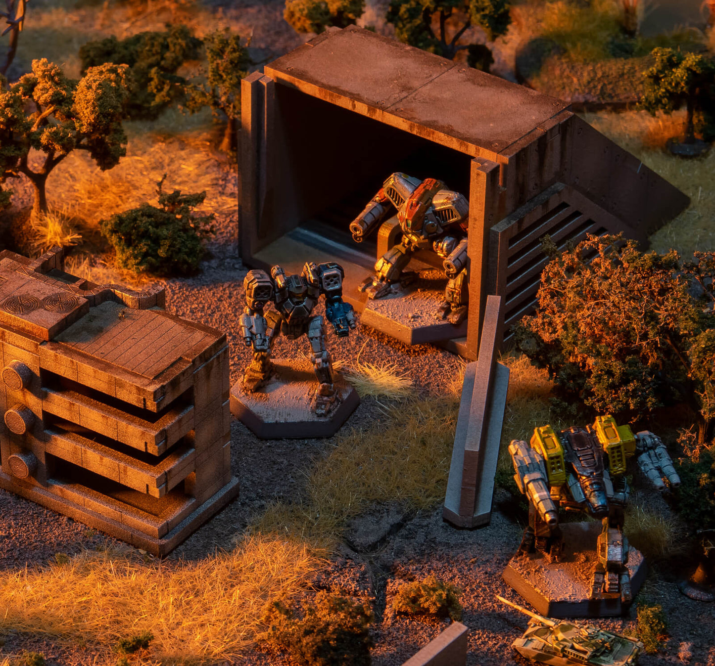 6mm bunker terrain with battletech mechs