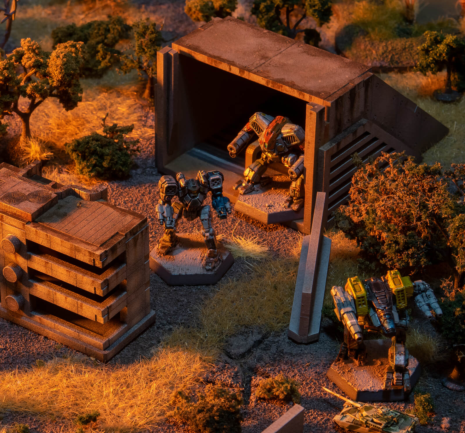 6mm bunker terrain with battletech mechs