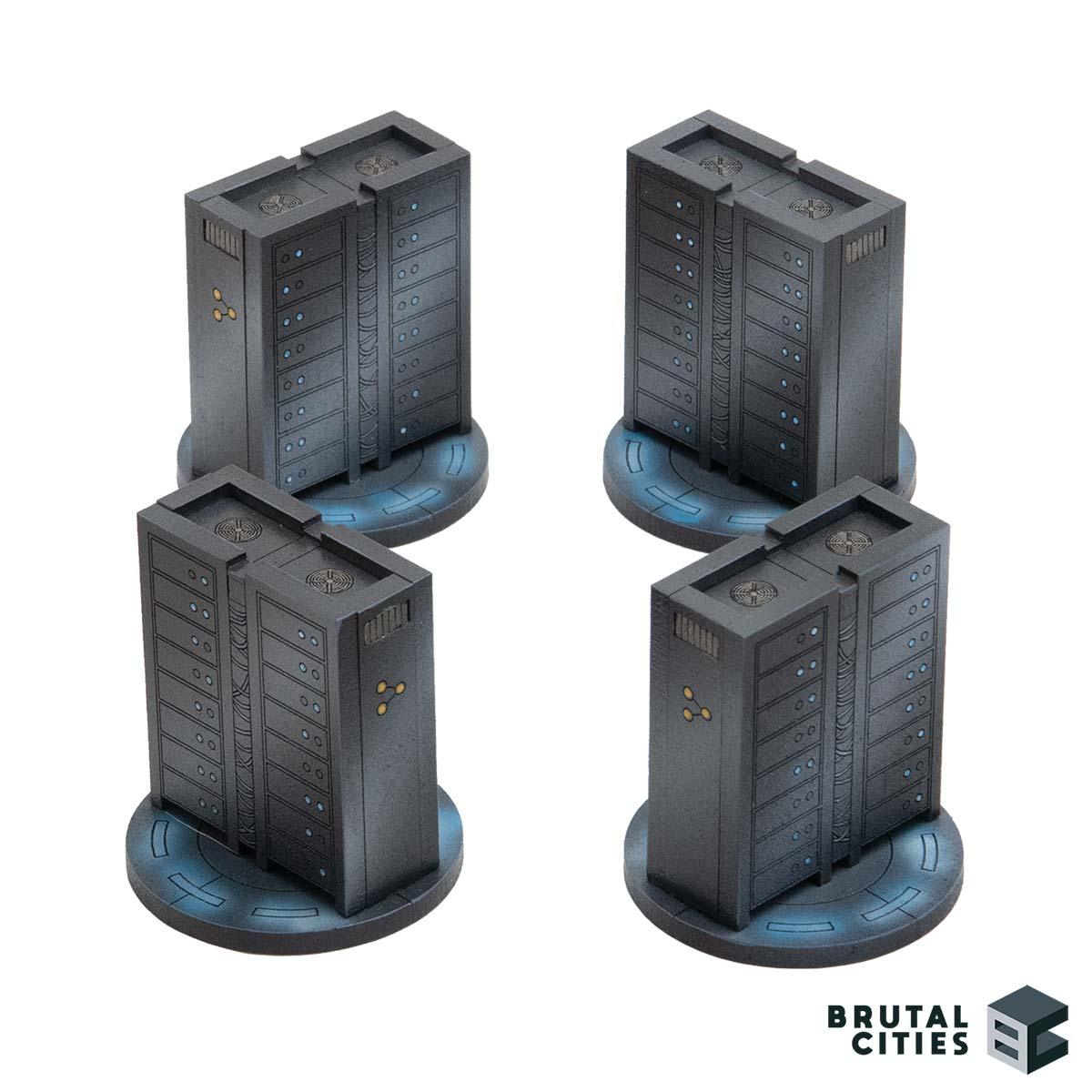 4 cyberpunk computer servers objectives and scatter terrain