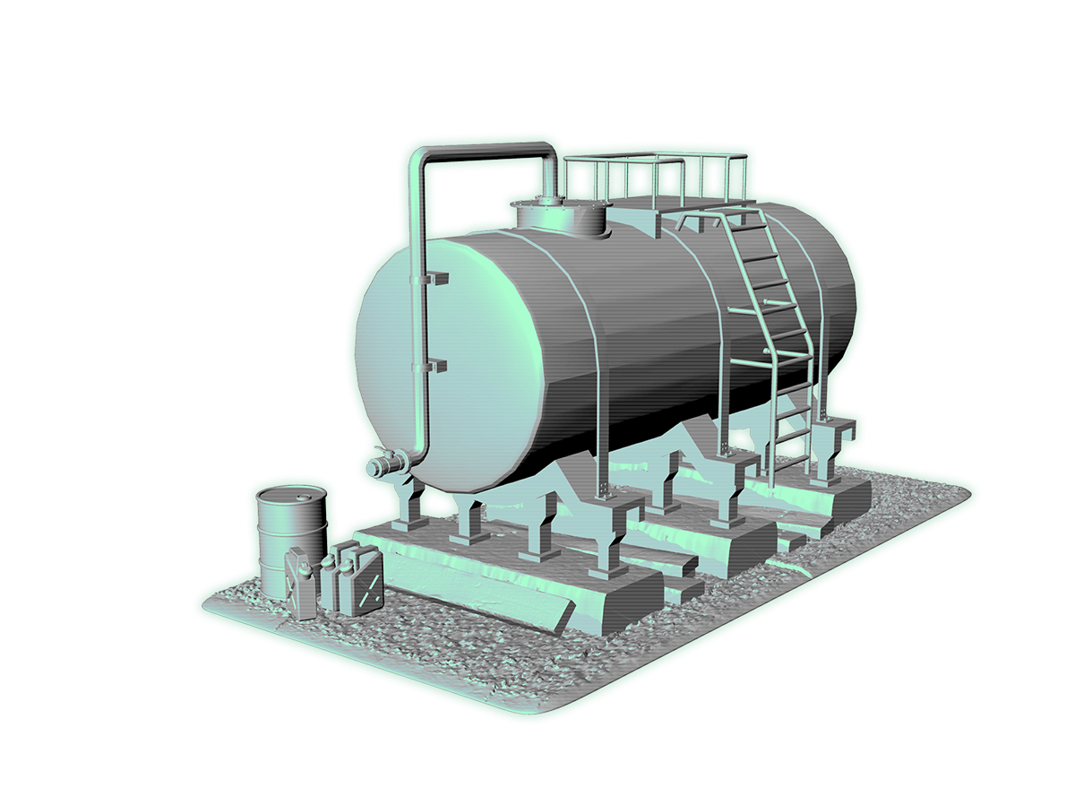 large fuel tank scatter terrain stl