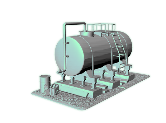 large fuel tank scatter terrain stl