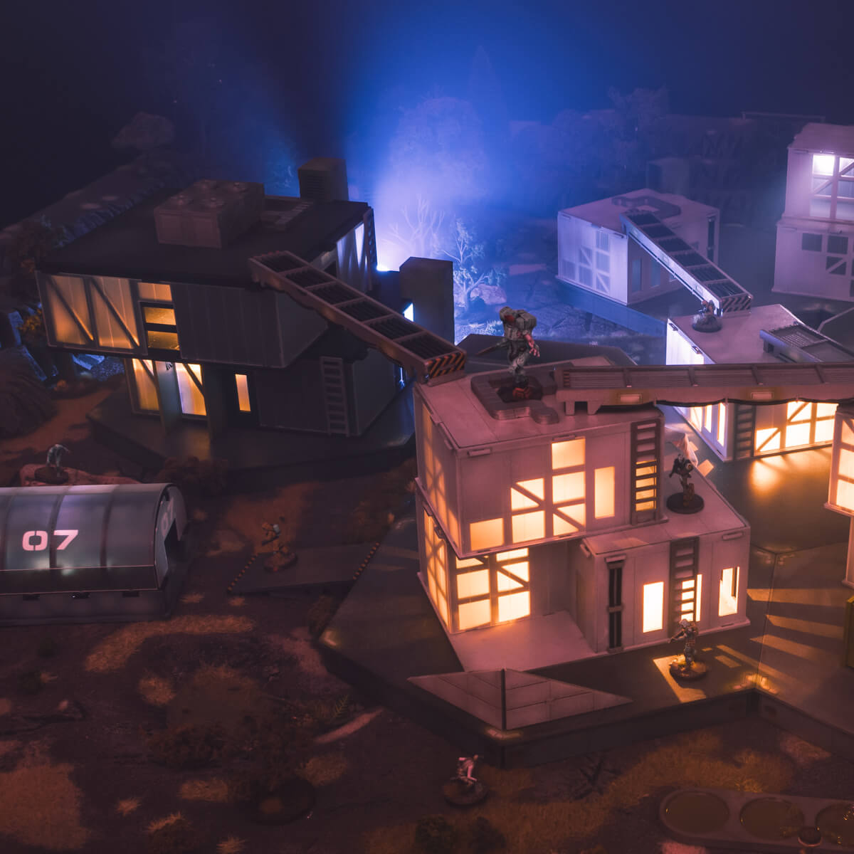 LED lit sci-fi terrain