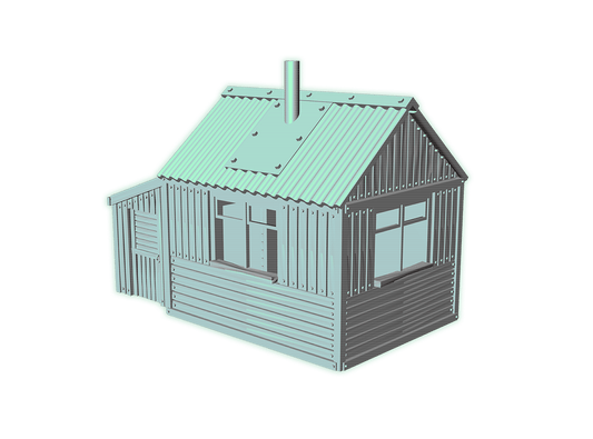 small russian shack terrain stl