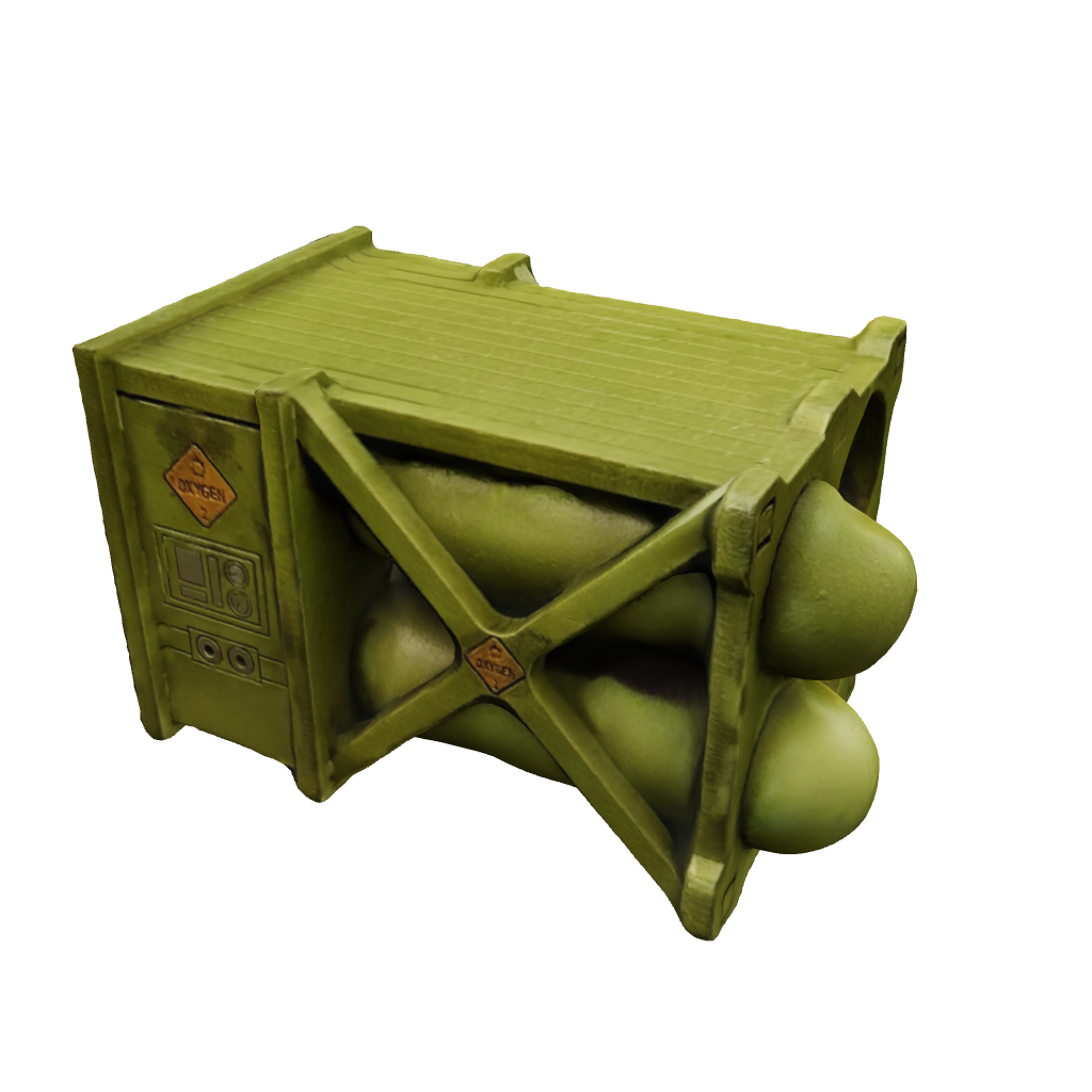 3d bulb storage rack terrain model