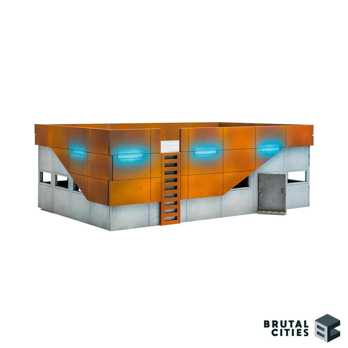 Side view of the eternity labs with ladder and door access