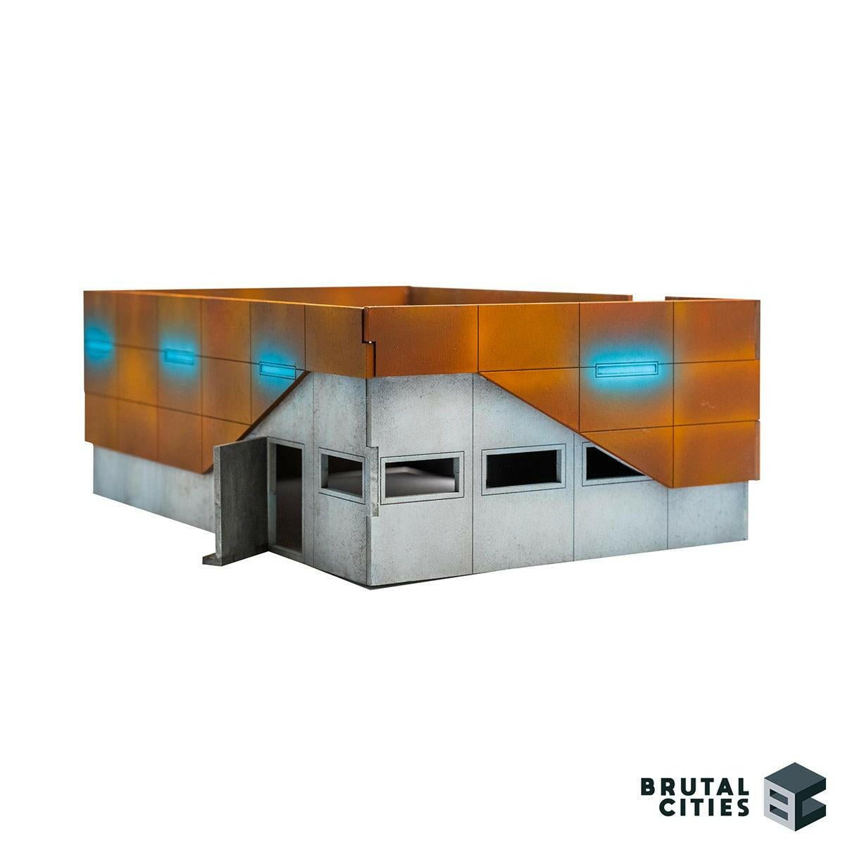 Side view of the eternity labs with ladder and door access