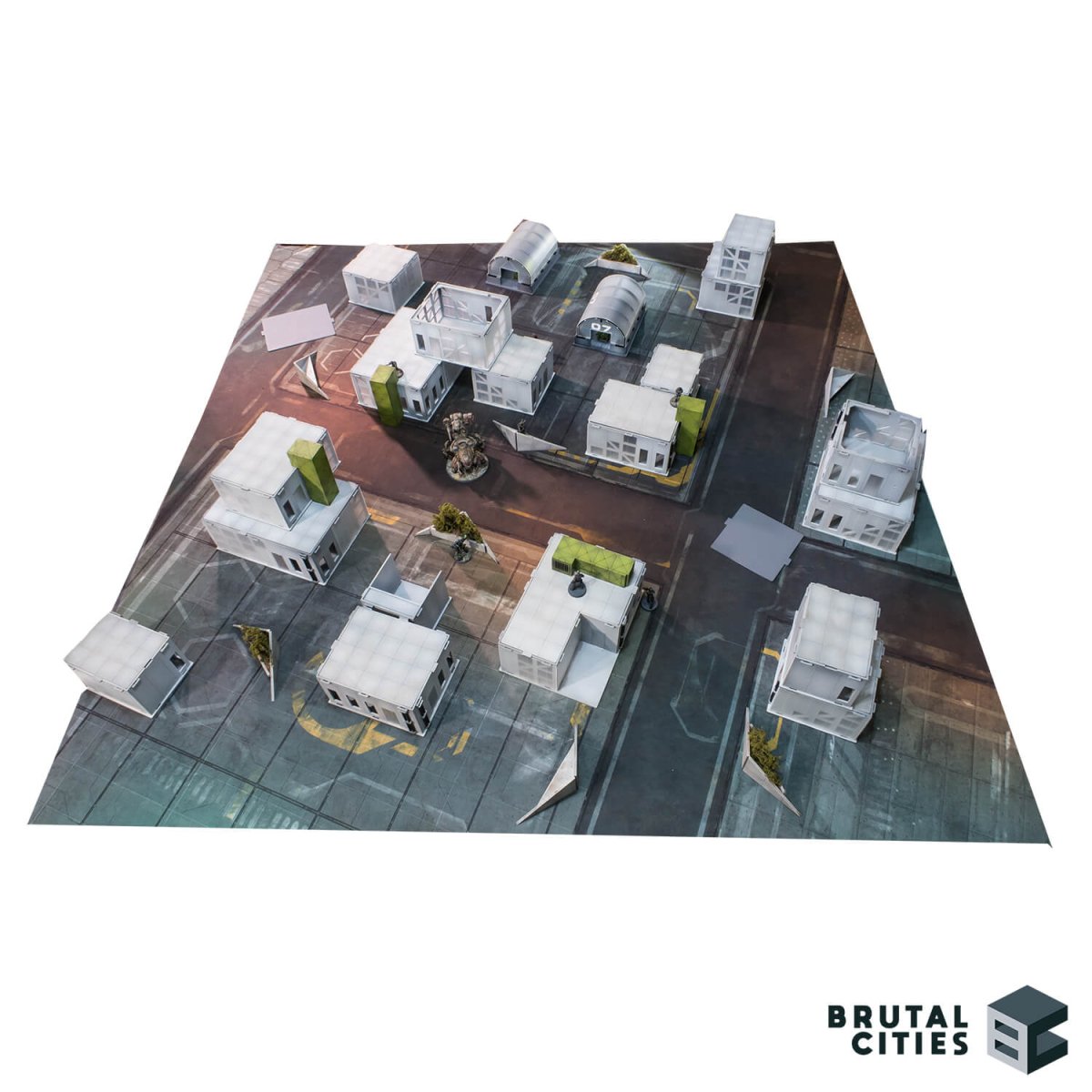 urban sci-fi terrain on game mat