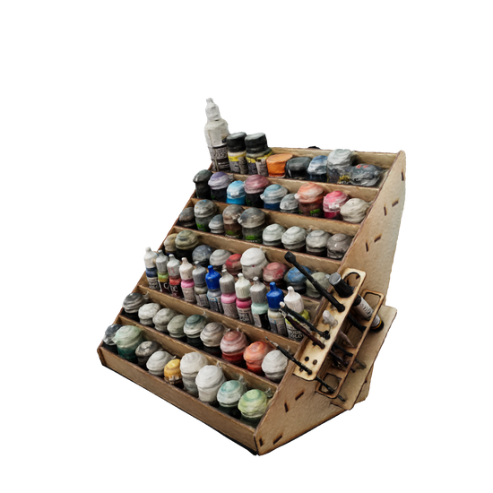 Paint rack for wargamers. 3d model augmented reality.