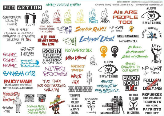 Infinity Political Graffiti Decals - Wargaming Terrain