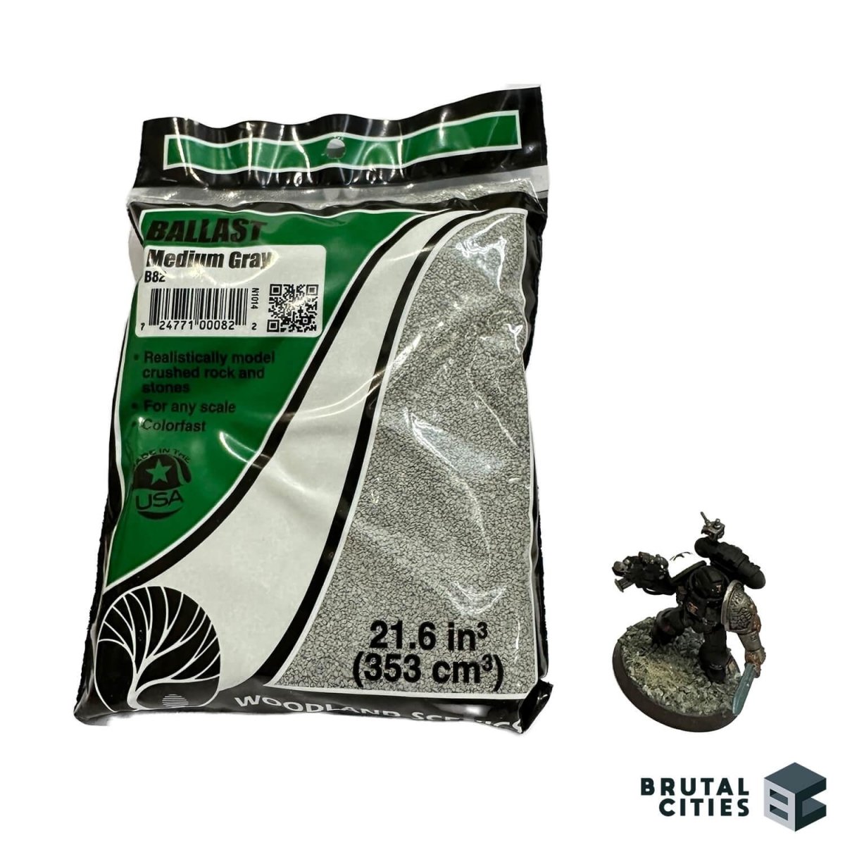 Woodland Scenics Gray Ballast (bag) - Wargaming Terrain