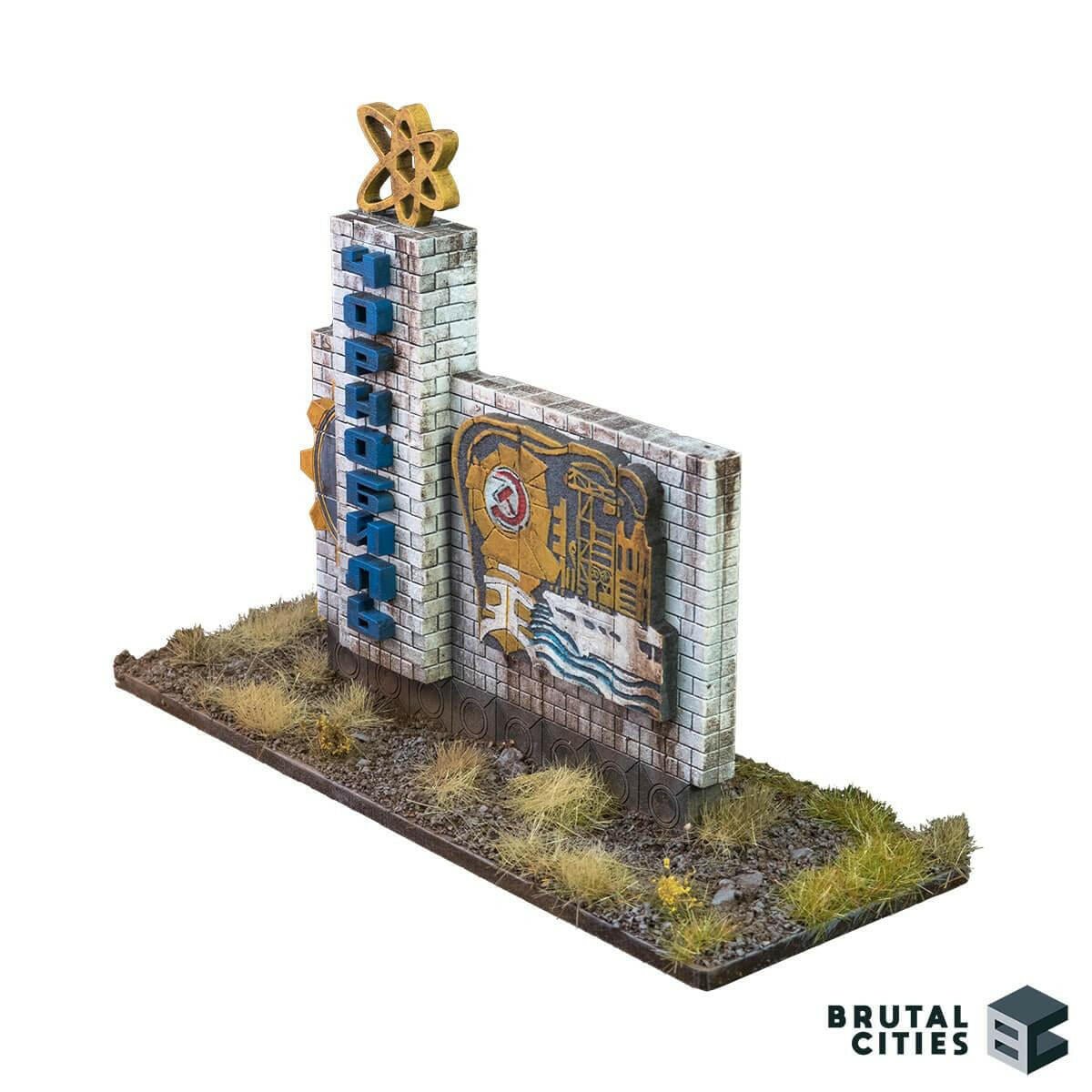 Zona Alfa - Chernobyl / Pripyat City Sign Terrain - Wargaming Terrain