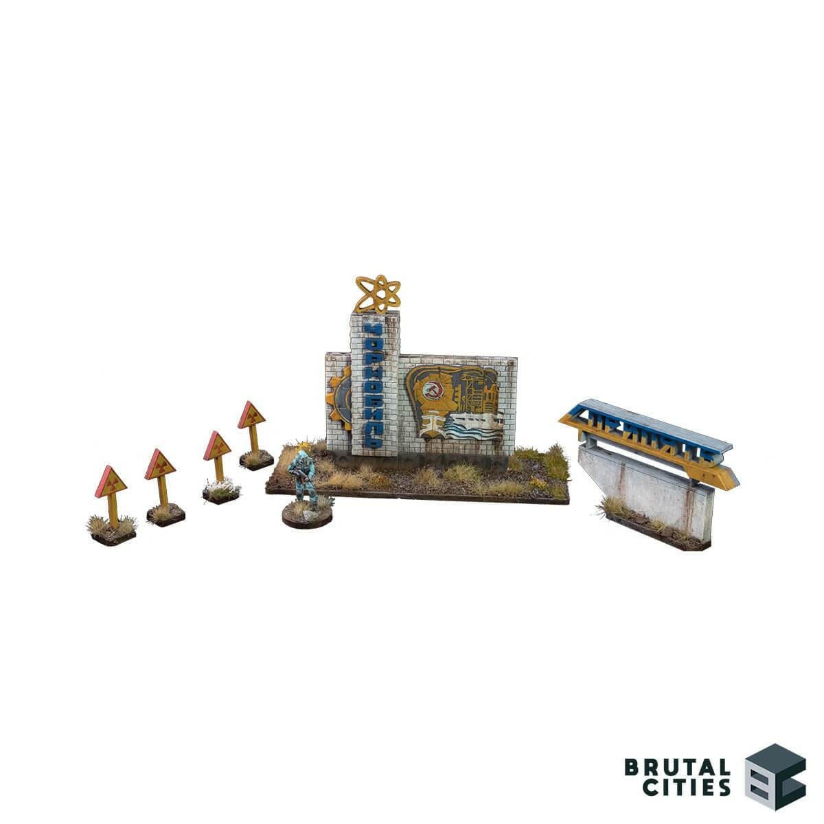 Zona Alfa - Chernobyl / Pripyat City Sign Terrain - Wargaming Terrain