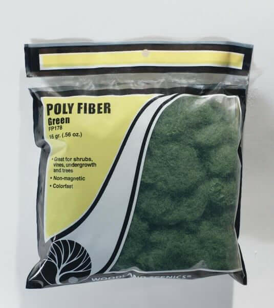 green polyfiber woodland scenics