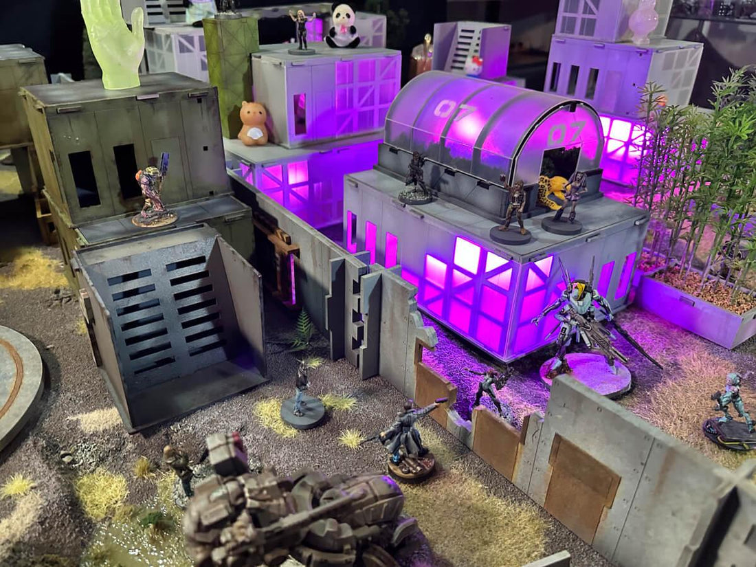 Trapper Biotech - 28mm Terrain Sci Fi inspiration & Infinity Tournament recap - Brutal Cities Miniature Wargaming Terrain