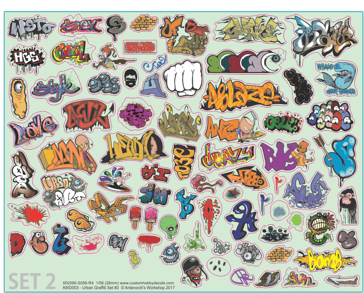 28mm scale decals - waterslide transfer terrain