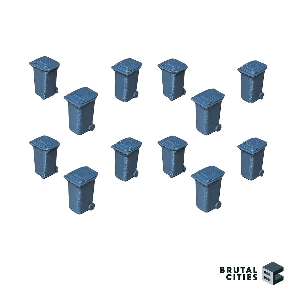 12 x 3d printed wheelie bins 28mm scatter terrain