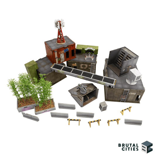 28mm cyberpunk terrain buildings and scatter terrain