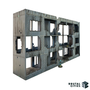 28mm ruined concrete apartment terrain