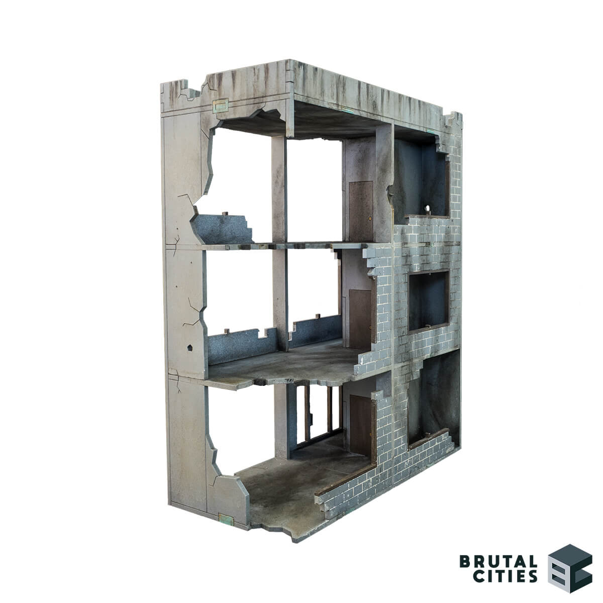 28mm ruined apartment with concrete blocks