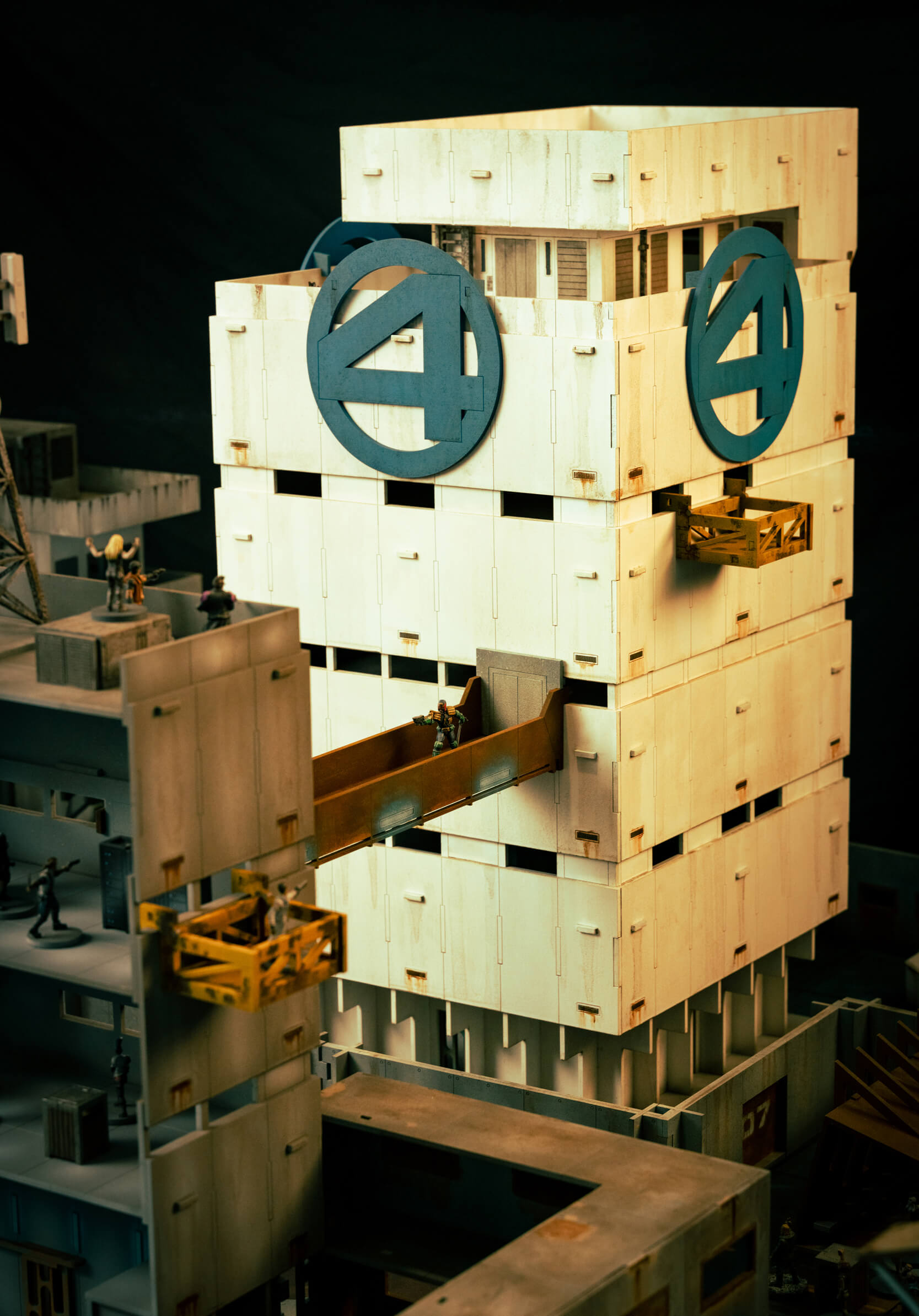 Judge dredd block war tower terrain 