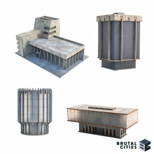 6mm-15mm Terrain - Brutalist Civic Centre