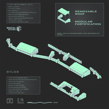 Epic Scale Reinforced Obstacles & Fortifications - Terrain STL Files