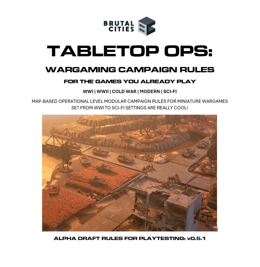 Tabletop Ops: Wargaming Campaign Rules