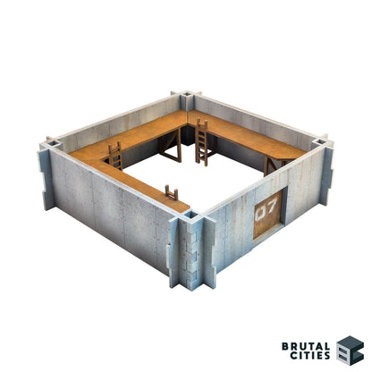 fortress walls with gate warhammer terrain