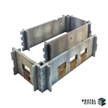 battle-scarred modular concrete wall mdf terrain