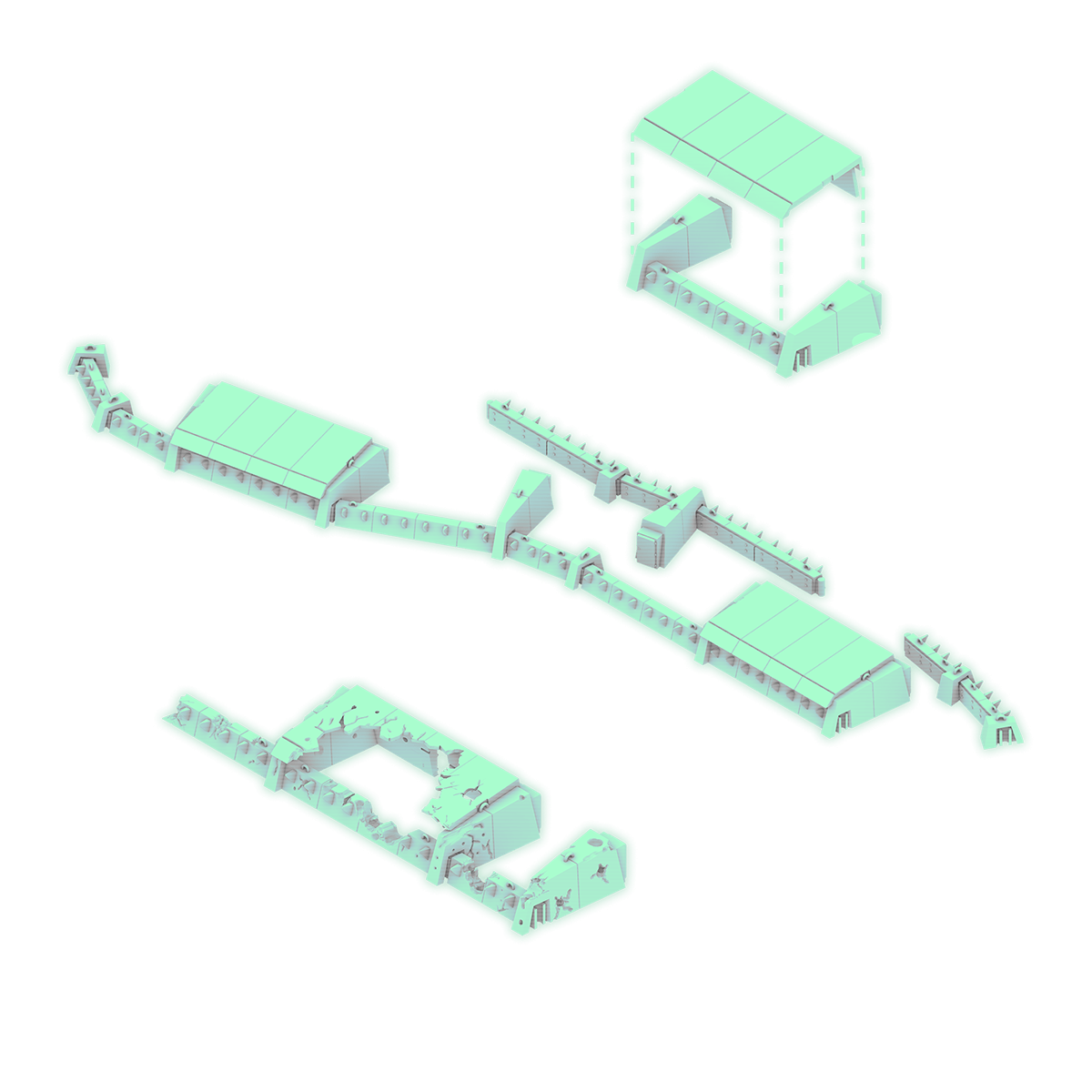 Epic Scale Reinforced Obstacles & Fortifications - Terrain STL Files