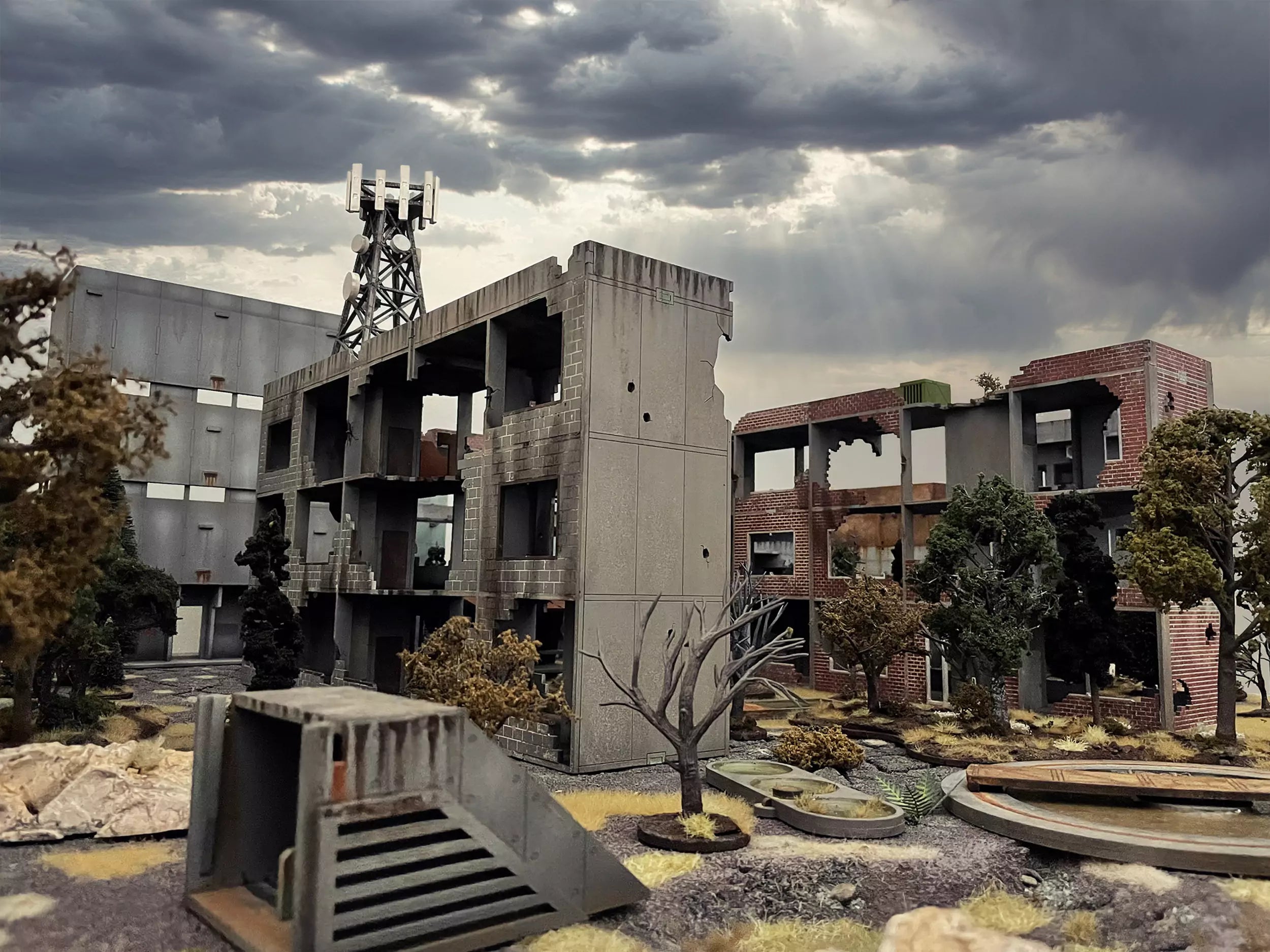 Zona alfa ruined buildings terrain for the zone - Stalker themed atmosphere