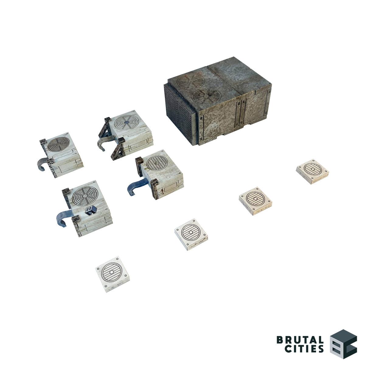 Air conditioning units for miniature scenery. 