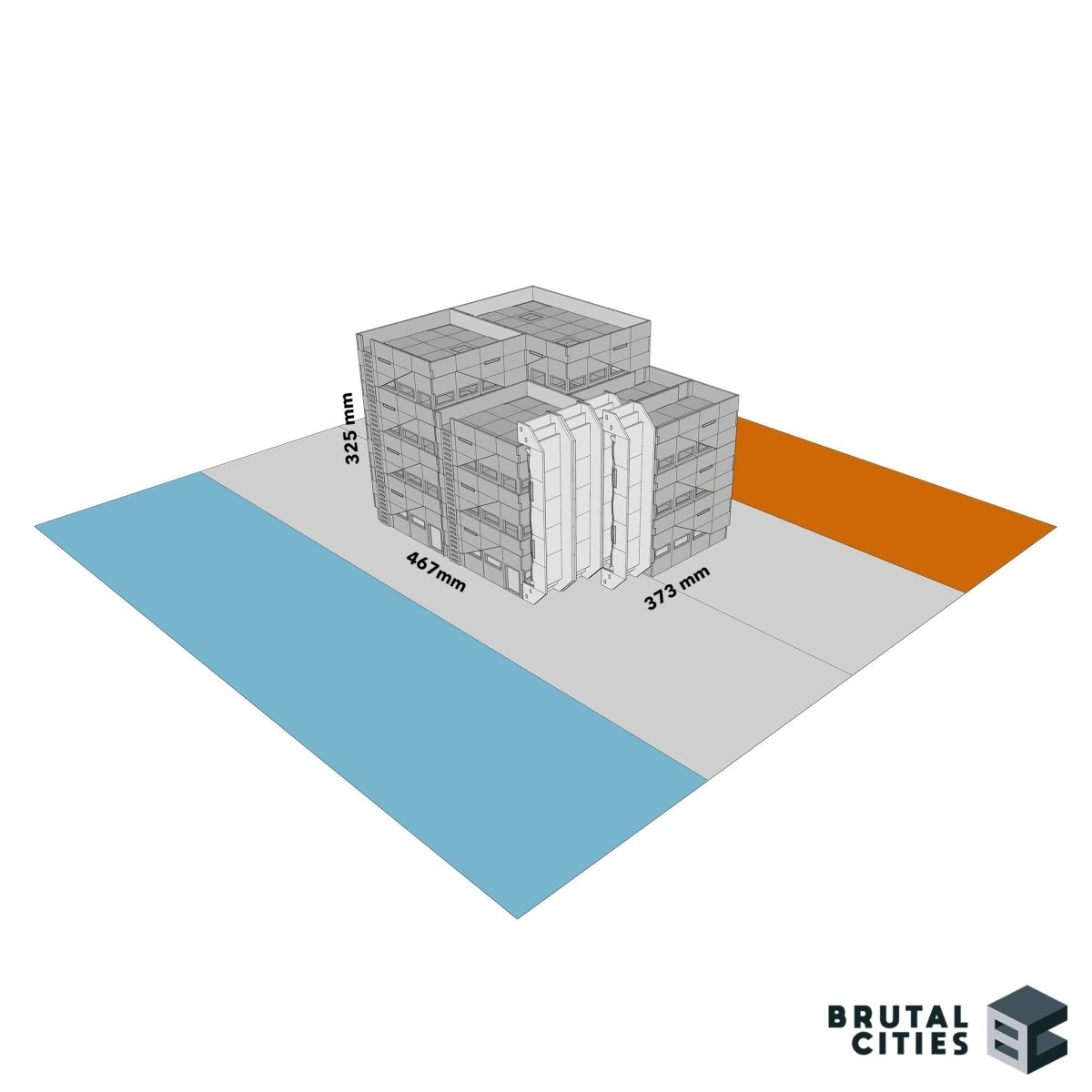 Dimensions for easy  storage of the tournament bundle with an example of storage