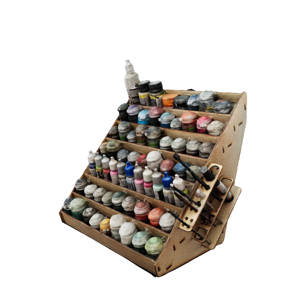 Paint rack for wargamers. 3d model augmented reality.