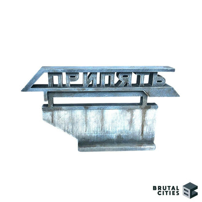 Zona Alfa - Pripyat City Sign 3d Printing STL - Wargaming Terrain 