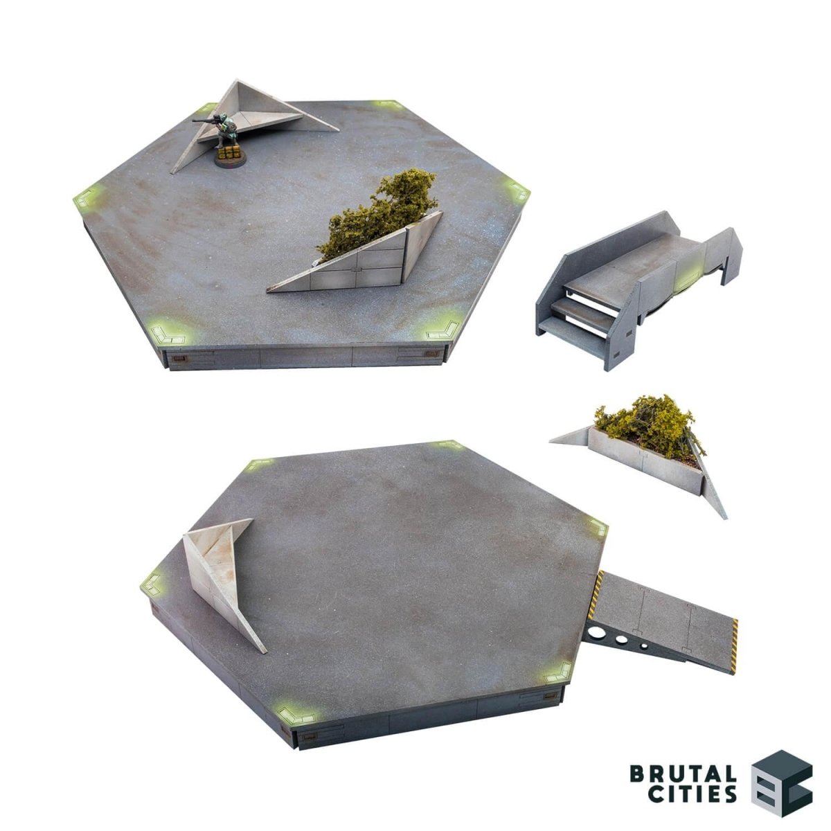 sci-fi hex platforms 28mm mdf terrain