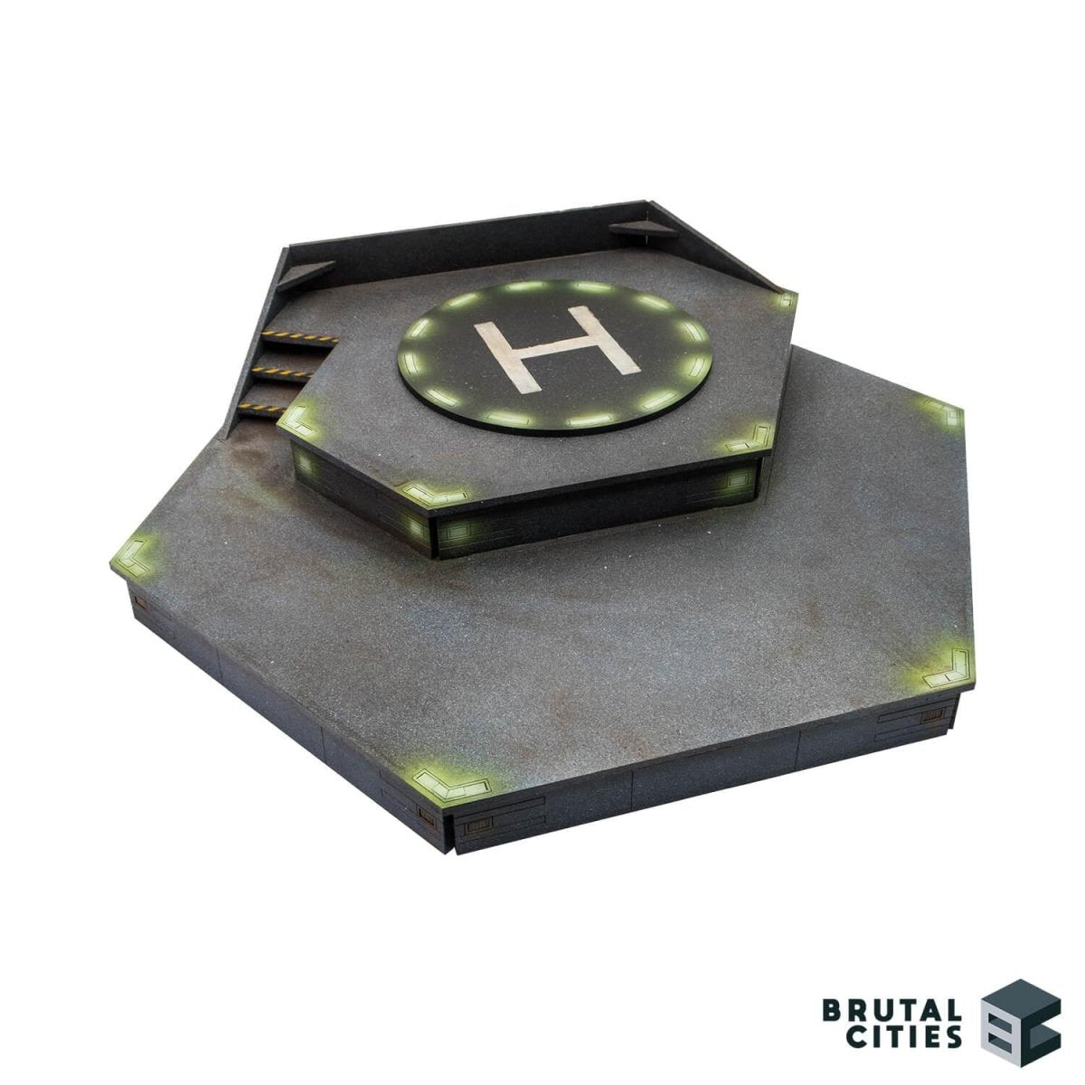 raised platform with stairs to helipad mdf scifi terrain