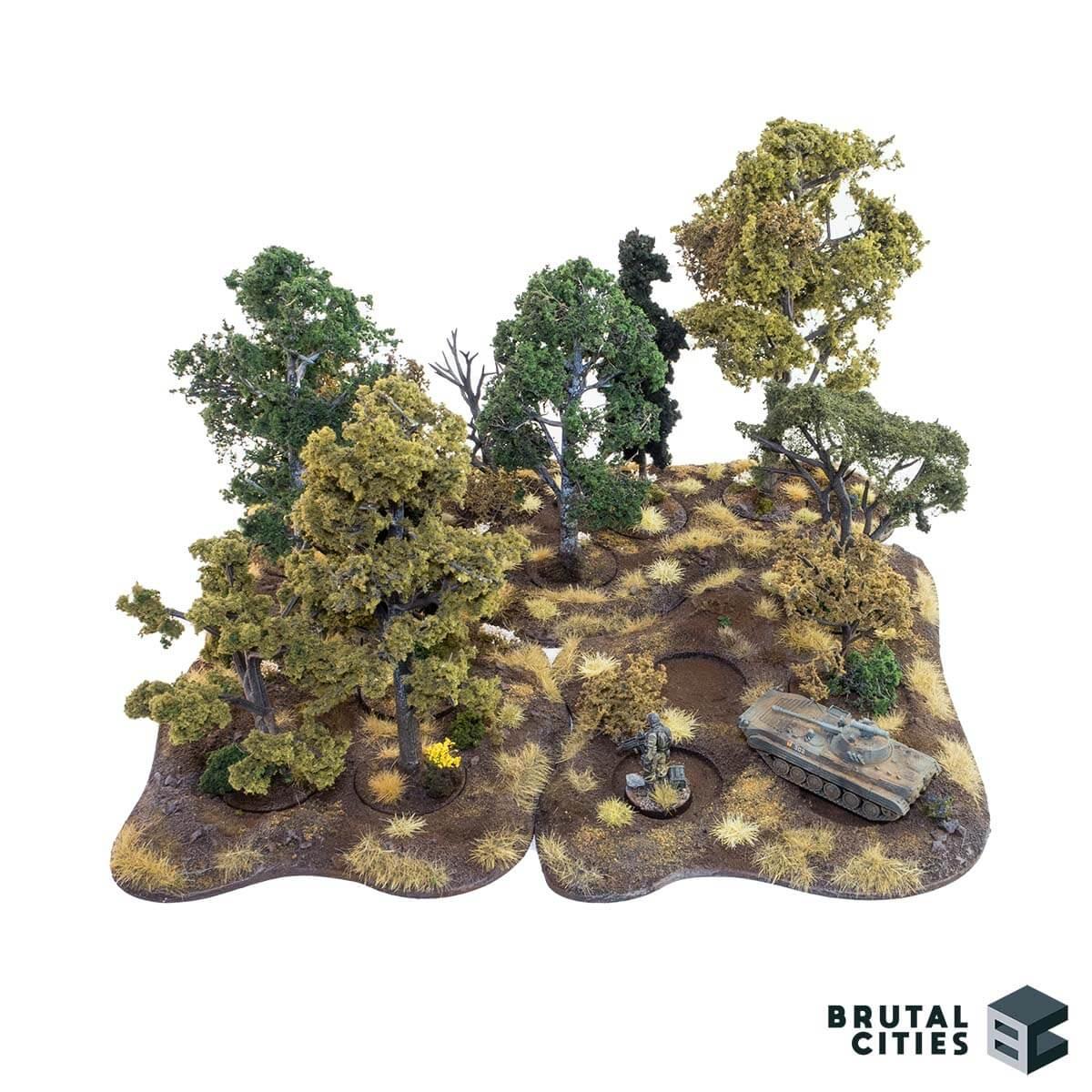Woodland Scenics Tree Armatures - Tabletop Terrain Trees on MDF Base