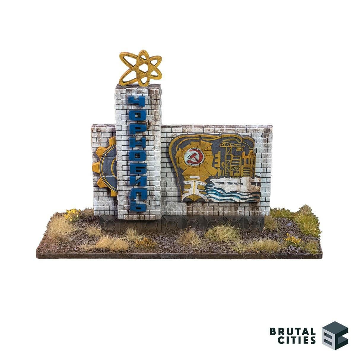 Zona Alfa - Chernobyl / Pripyat City Sign Terrain - Wargaming Terrain 