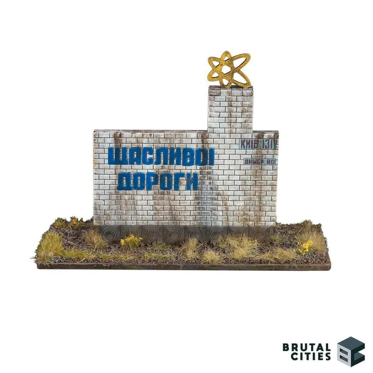 Zona Alfa - Chernobyl / Pripyat City Sign Terrain - Wargaming Terrain 