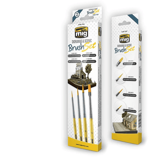 Hobby Paintbrushes set - scenic brush set ammo paints modelling kit