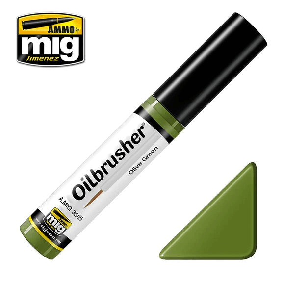 olive green oilbrusher ammo paints